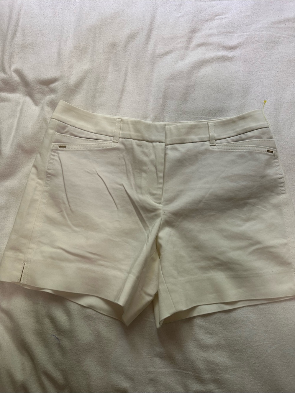 White House Black Market Cream Tailored Women’s Shorts